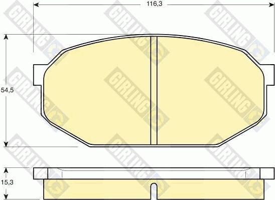 Girling 6102039 - Комплект спирачно феродо, дискови спирачки vvparts.bg