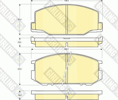 Girling 6102169 - Комплект спирачно феродо, дискови спирачки vvparts.bg