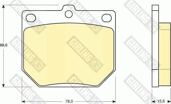 Girling 6102329 - Комплект спирачно феродо, дискови спирачки vvparts.bg