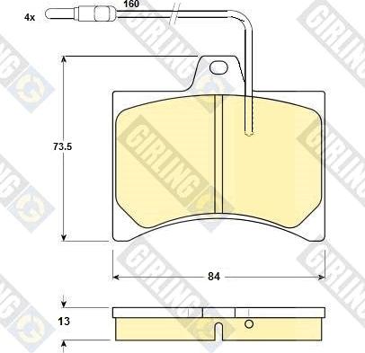 Girling 6102769 - Комплект спирачно феродо, дискови спирачки vvparts.bg