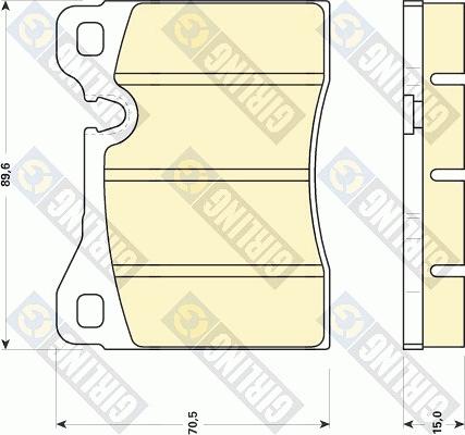 Girling 6102702 - Комплект спирачно феродо, дискови спирачки vvparts.bg