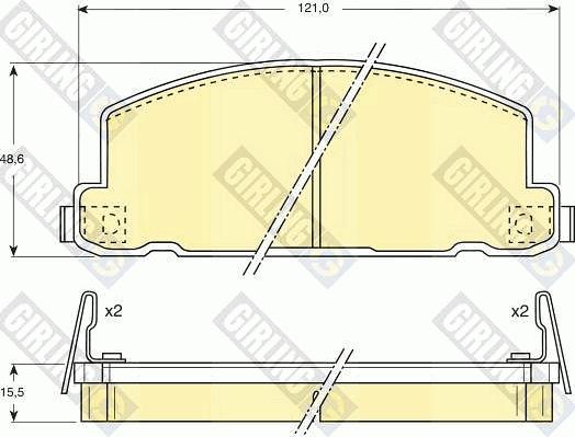 Girling 6107499 - Комплект спирачно феродо, дискови спирачки vvparts.bg