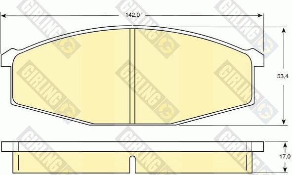 Girling 6107479 - Комплект спирачно феродо, дискови спирачки vvparts.bg