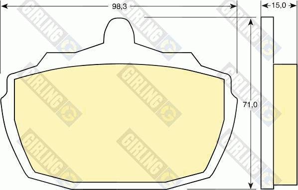 Girling 6107526 - Комплект спирачно феродо, дискови спирачки vvparts.bg