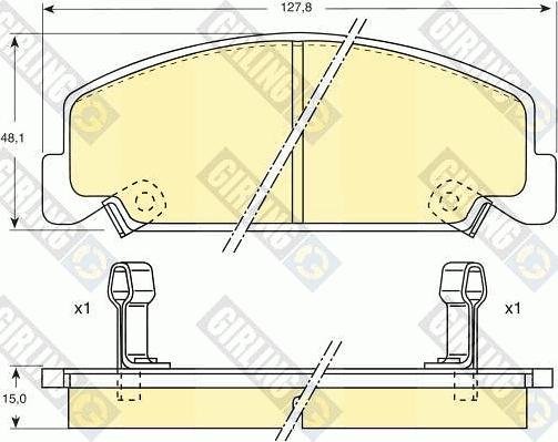 Girling 6107649 - Комплект спирачно феродо, дискови спирачки vvparts.bg