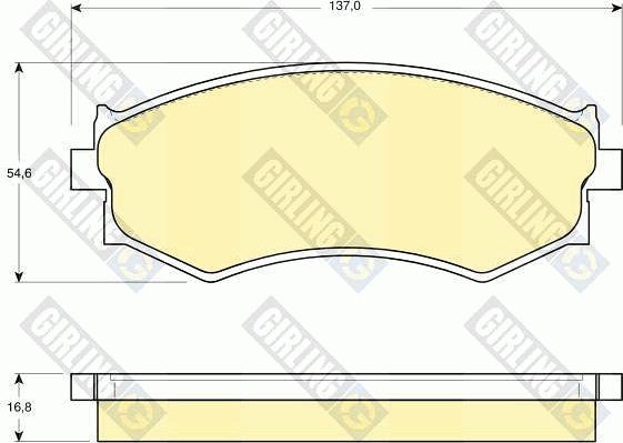 Girling 6107659 - Комплект спирачно феродо, дискови спирачки vvparts.bg