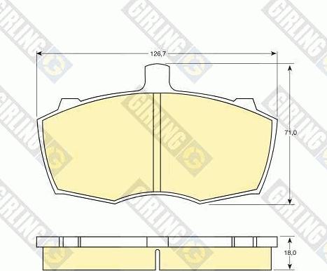 Girling 6107601 - Комплект спирачно феродо, дискови спирачки vvparts.bg