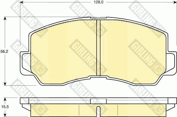 Girling 6107859 - Комплект спирачно феродо, дискови спирачки vvparts.bg