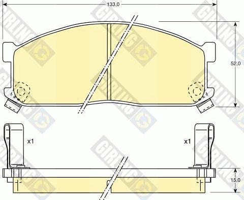 Girling 6107379 - Комплект спирачно феродо, дискови спирачки vvparts.bg