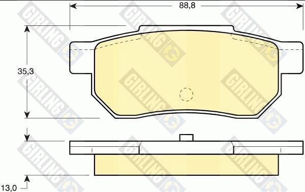 Girling 6107759 - Комплект спирачно феродо, дискови спирачки vvparts.bg