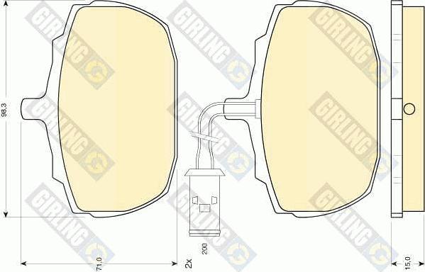 Girling 6107716 - Комплект спирачно феродо, дискови спирачки vvparts.bg