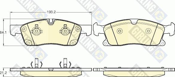 Girling 6119462 - Комплект спирачно феродо, дискови спирачки vvparts.bg