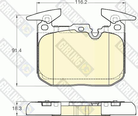 Girling 6119432 - Комплект спирачно феродо, дискови спирачки vvparts.bg