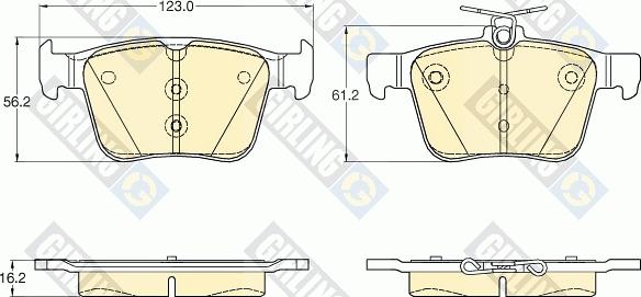 Girling 6119572 - Комплект спирачно феродо, дискови спирачки vvparts.bg