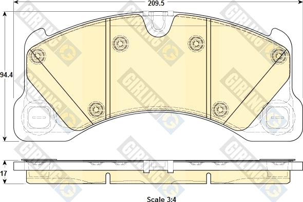 Girling 6119149 - Комплект спирачно феродо, дискови спирачки vvparts.bg