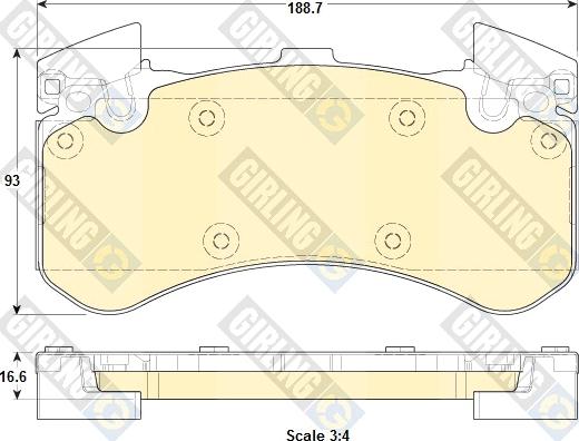 Girling 6119119 - Комплект спирачно феродо, дискови спирачки vvparts.bg