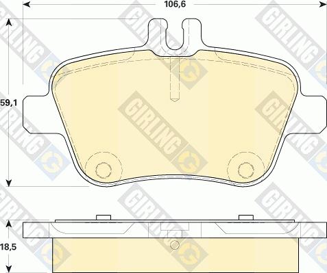 Girling 6119204 - Комплект спирачно феродо, дискови спирачки vvparts.bg