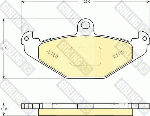 Girling 6114949 - Комплект спирачно феродо, дискови спирачки vvparts.bg