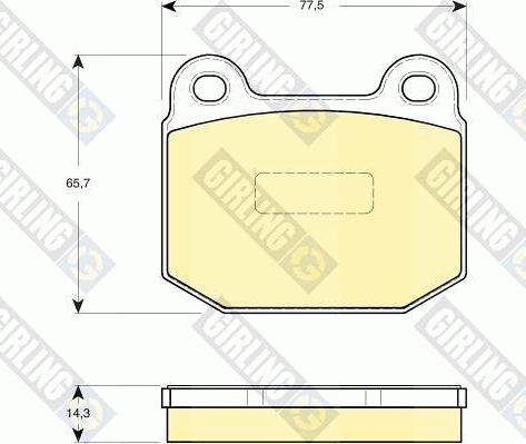 Girling 6114932 - Комплект спирачно феродо, дискови спирачки vvparts.bg