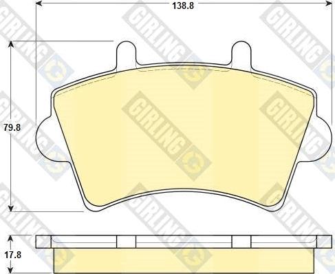 Girling 6114424 - Комплект спирачно феродо, дискови спирачки vvparts.bg