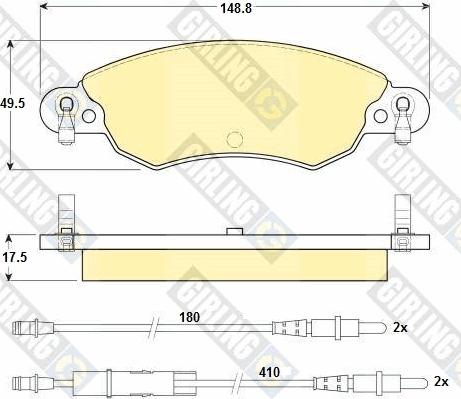 Girling 6114474 - Комплект спирачно феродо, дискови спирачки vvparts.bg