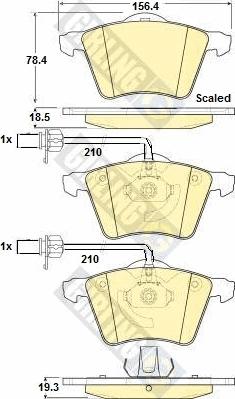 Girling 6114592 - Комплект спирачно феродо, дискови спирачки vvparts.bg