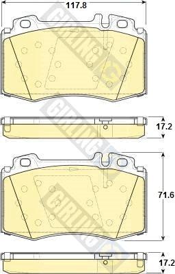 Girling 6114549 - Комплект спирачно феродо, дискови спирачки vvparts.bg