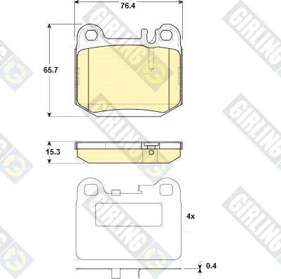 Girling 6114572 - Комплект спирачно феродо, дискови спирачки vvparts.bg