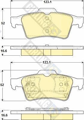 Girling 6114692 - Комплект спирачно феродо, дискови спирачки vvparts.bg