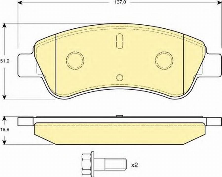 Girling 6114644 - Комплект спирачно феродо, дискови спирачки vvparts.bg