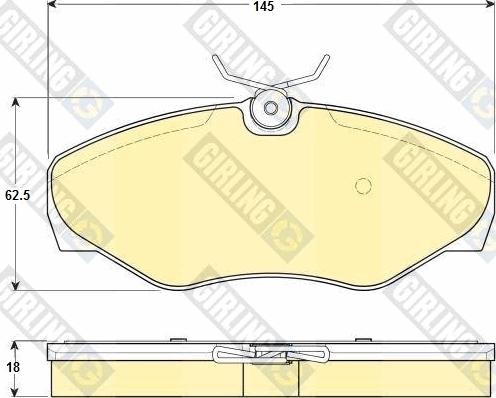 Girling 6114661 - Комплект спирачно феродо, дискови спирачки vvparts.bg