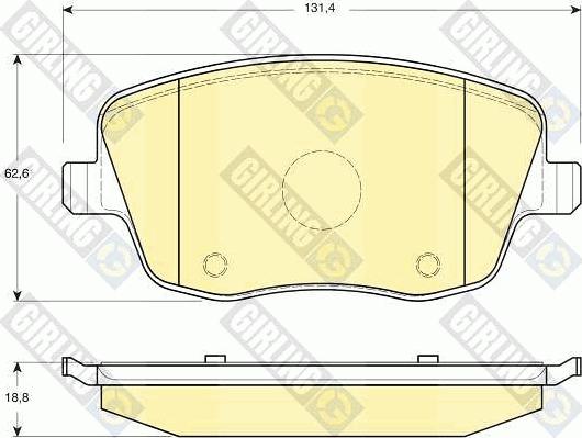 Girling 6114141 - Комплект спирачно феродо, дискови спирачки vvparts.bg