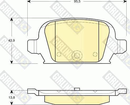 Girling 6114121 - Комплект спирачно феродо, дискови спирачки vvparts.bg