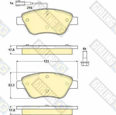 Girling 6114824 - Комплект спирачно феродо, дискови спирачки vvparts.bg