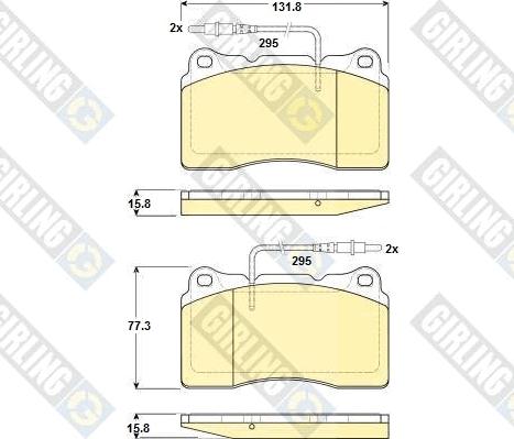 Girling 6114319 - Комплект спирачно феродо, дискови спирачки vvparts.bg