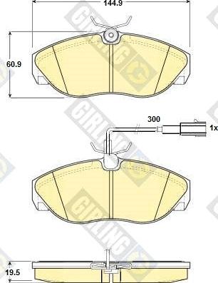 Girling 6114251 - Комплект спирачно феродо, дискови спирачки vvparts.bg