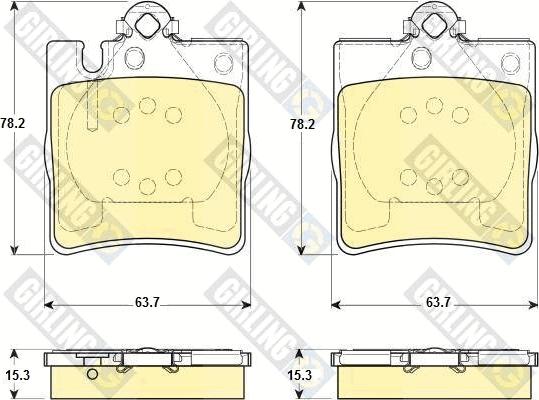 Girling 6114212 - Комплект спирачно феродо, дискови спирачки vvparts.bg