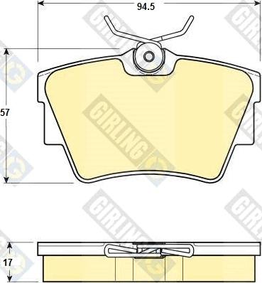 Girling 6114791 - Комплект спирачно феродо, дискови спирачки vvparts.bg