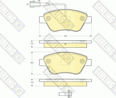 Girling 6115904 - Комплект спирачно феродо, дискови спирачки vvparts.bg