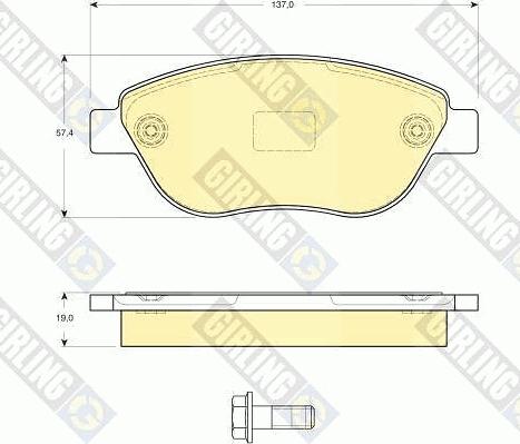 Girling 6115914 - Комплект спирачно феродо, дискови спирачки vvparts.bg