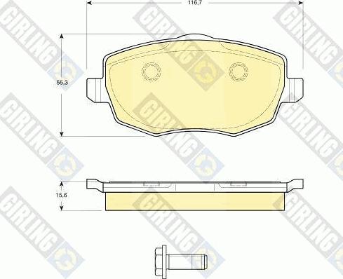 Girling 6115931 - Комплект спирачно феродо, дискови спирачки vvparts.bg