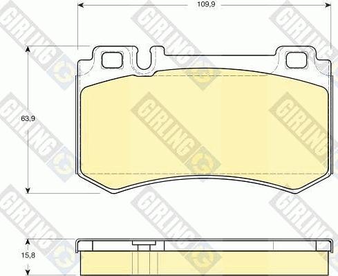 Girling 6115449 - Комплект спирачно феродо, дискови спирачки vvparts.bg