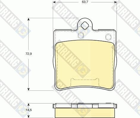 Girling 6115452 - Комплект спирачно феродо, дискови спирачки vvparts.bg