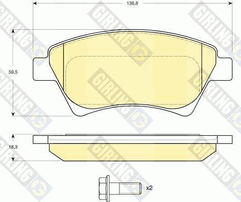 Girling 6115524 - Комплект спирачно феродо, дискови спирачки vvparts.bg