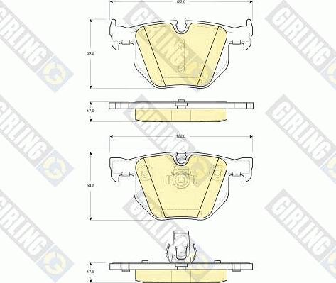 Girling 6115602 - Комплект спирачно феродо, дискови спирачки vvparts.bg