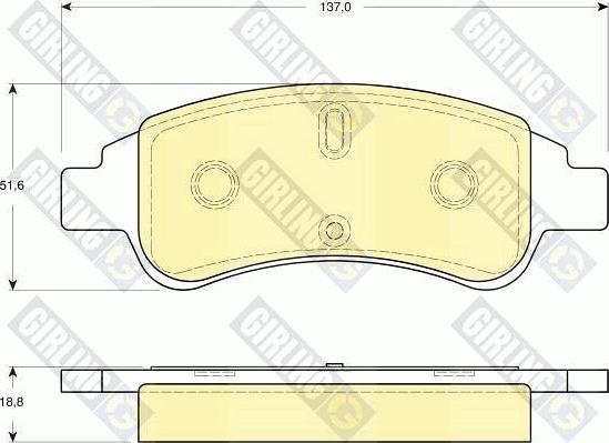 Girling 6115634 - Комплект спирачно феродо, дискови спирачки vvparts.bg