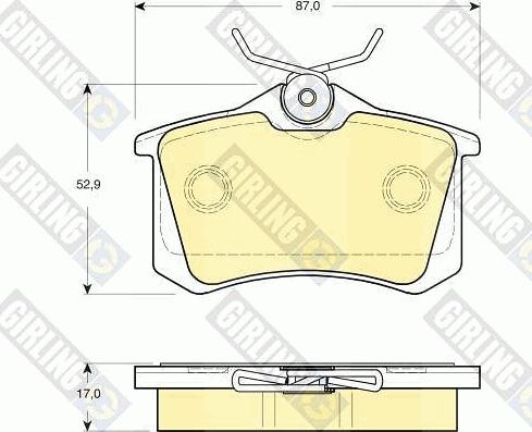 Girling 6115041 - Комплект спирачно феродо, дискови спирачки vvparts.bg