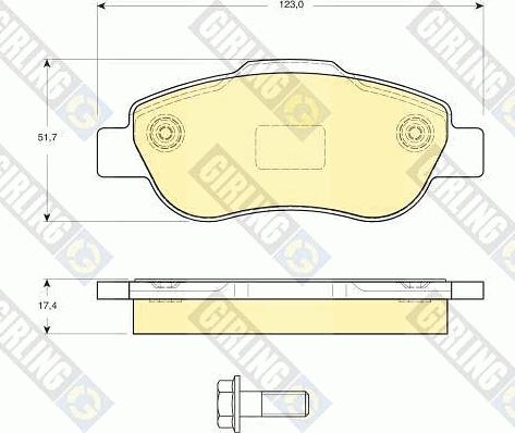 Girling 6115894 - Комплект спирачно феродо, дискови спирачки vvparts.bg