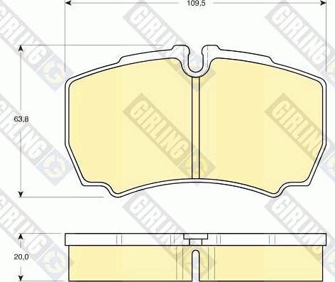 Girling 6115359 - Комплект спирачно феродо, дискови спирачки vvparts.bg