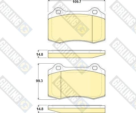 Girling 6115379 - Комплект спирачно феродо, дискови спирачки vvparts.bg